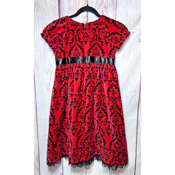 Hanna Andersson Girls Black and Red Holiday Special Occasion Dress Size 140 10a - Picture 2 of 6
